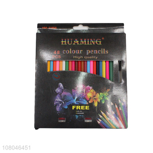 Good sale 48 colors wooden colored pencils painting pencils for kids