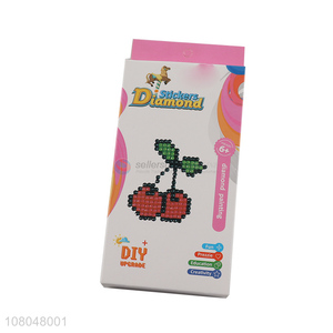 Hot selling DIY stickers handmade cherries with diamond