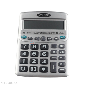 Good quality 12 digits sola and battery dual power electronic calculator