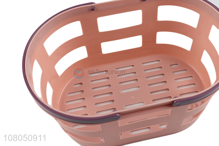 Fashion Design Plastic Storage Basket With Handle