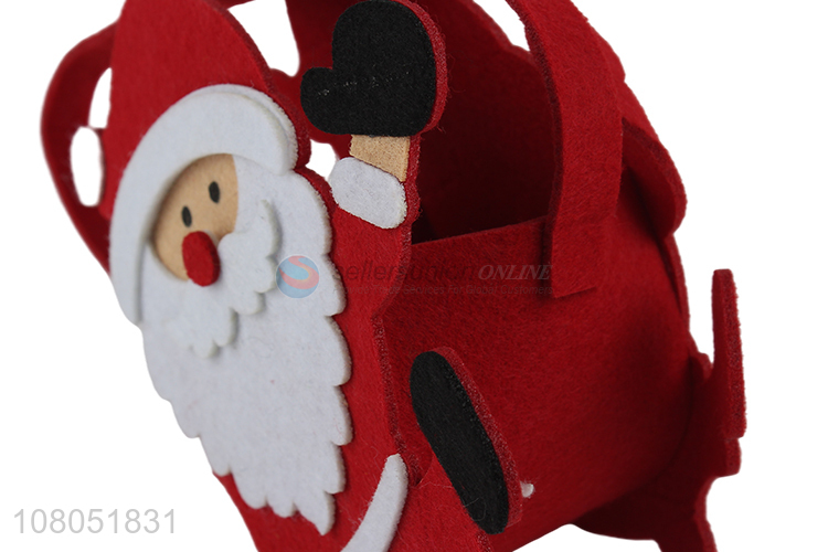 Latest products santa claus hand bag candy bag for decoration
