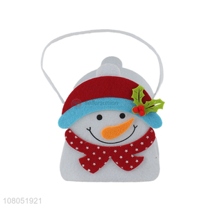 China products snowman christmas hand candy storage bag