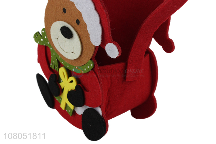Latest design cute bear shape christmas candy storage bag