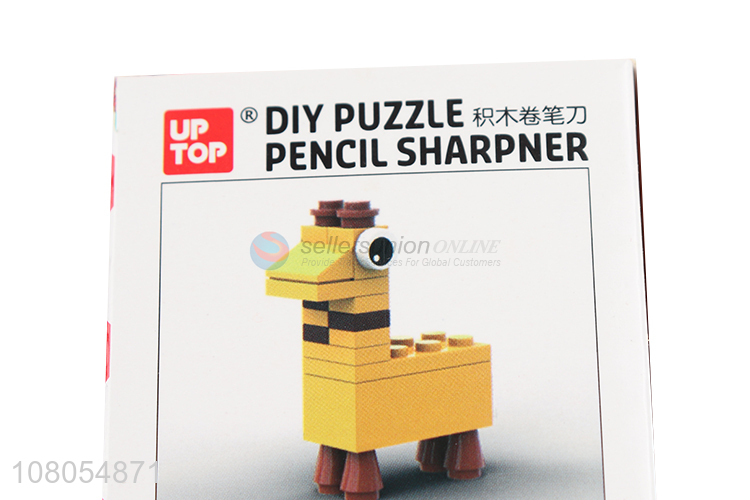 Hot items giraffe pencil sharpener DIY puzzle pencil sharpener