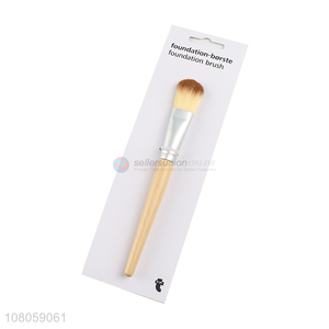 Wholesale bamboo handle makeup brush ladies foundation Brush