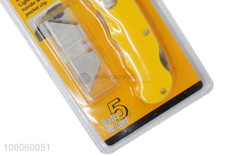 Good quality utility foldable pocket knife quick change blade cutter