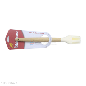Best selling silicone bbq brush oil brush with wooden handle