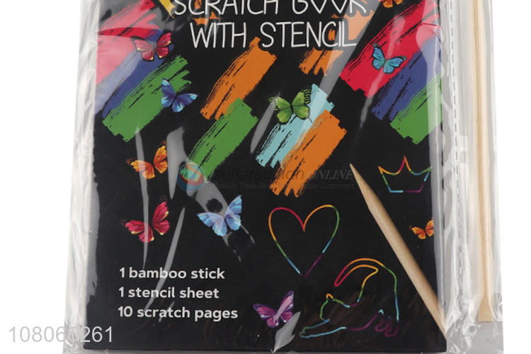 Hot selling rainbow scratch book kids drawing book drawing notebook