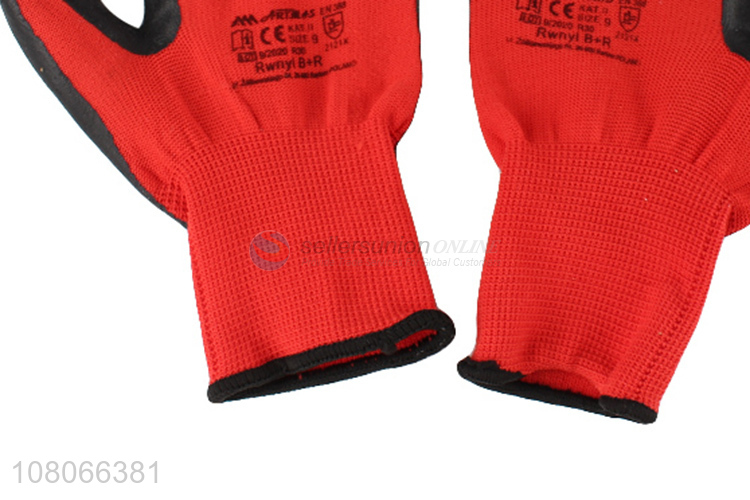China factory polyester hand protection working safety gloves