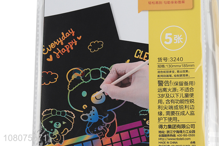 Hot Selling Diy Rainbow Magic Scratch Art Paper For Kids