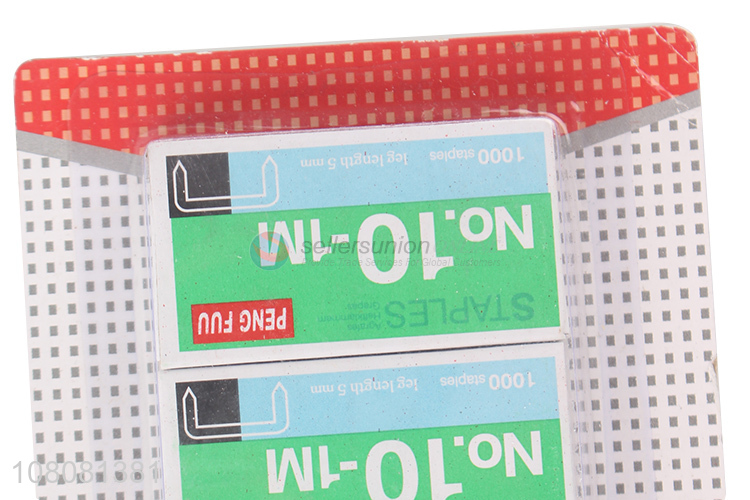 Good quality 5mm 6000 pieces office staples low carbon steel staples