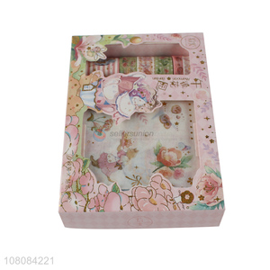 Good Sale Fashion Notebook And Washi Tape Stationery Set