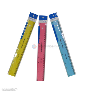Factory price multicolor plastic ruler creative teaching drawing ruler