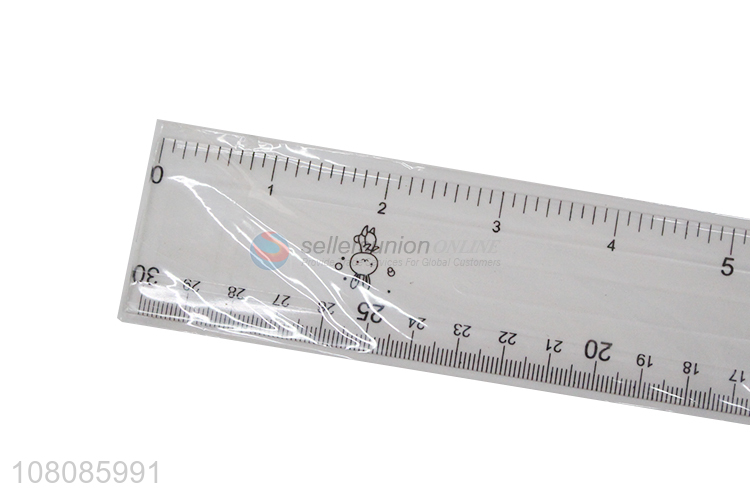 New arrival transparent plastic ruler simple student stationery