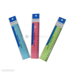 Best selling multicolor 15 cm plastic ruler for students