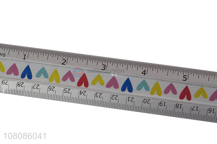 New products white metal ruler students stationery wholesale