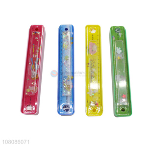 Low price wholesale multicolor plastic ruler crystal toy ruler