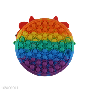 Good Quality Rainbow Silicone Reliever Stress Bubble Fidget Bags
