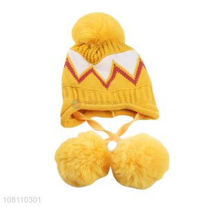 Low price comfortable children earmuffs hats for winter