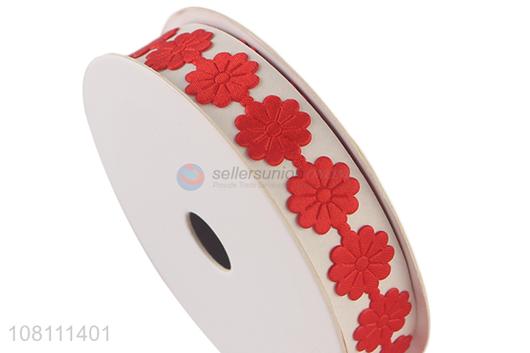 High Quality Flower Pattern Embossed Polyester Ribbon Wholesale