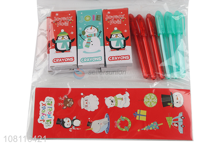 best selling fashion note pads crayons stationery set