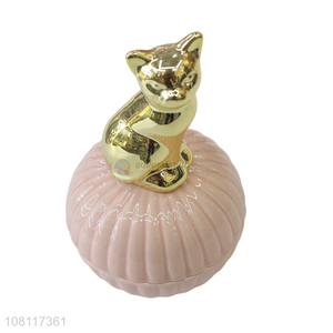 Wholesale ceramic animal jewelry box candy box wedding gift