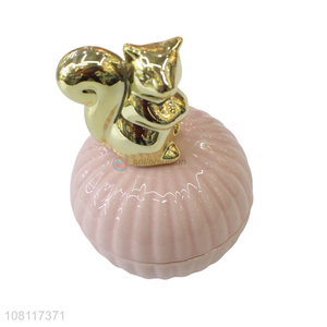 Good quality delicate ceramic jewelry box animal trinket box