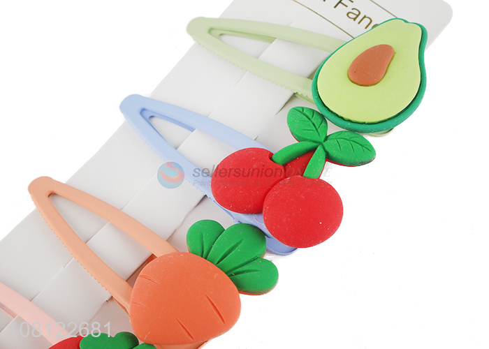 Factory wholesale creative fruit clip girls cute hairpin