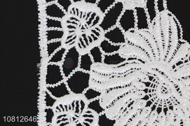 Best price delicate design white lace trim for garment