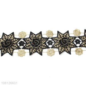 Creative design delicate golden lacec trim with top quality
