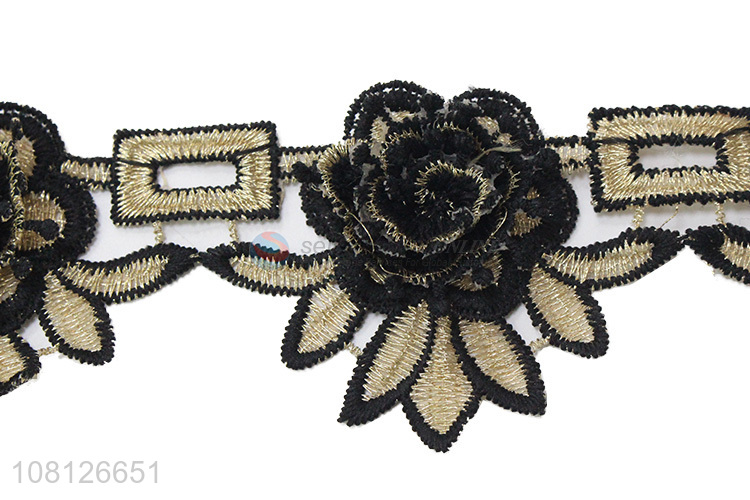 Good quality flower shape delicate embroidery lace trim
