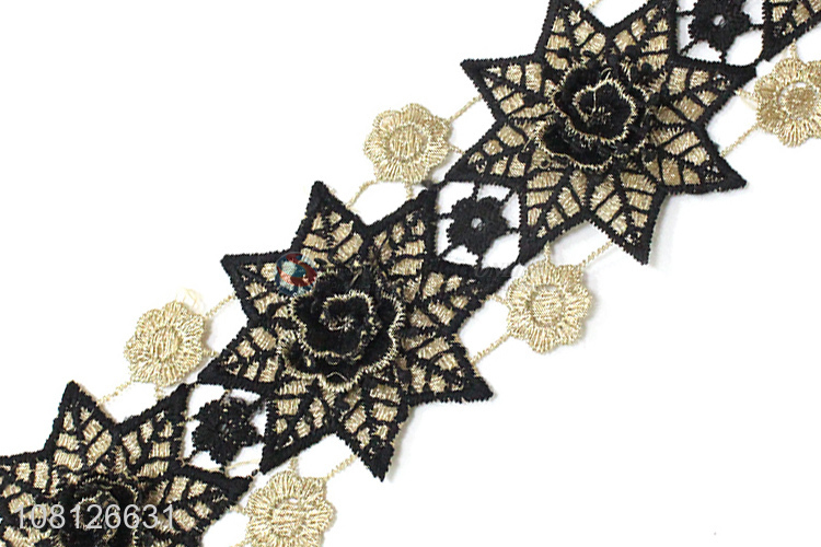 Creative design delicate golden lacec trim with top quality
