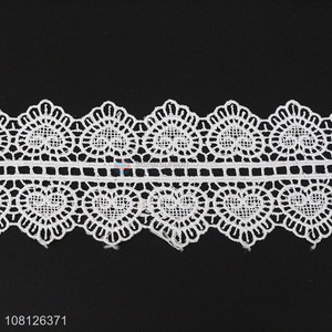 Latest products white embroidery lace trim for garment accessories