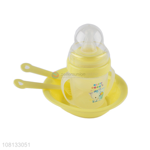 Good selling plastic durable baby bottle with handle