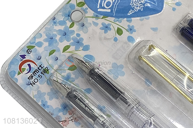 Hot Sale Fashion Fountain Pen With Ink Bags Stationery Set