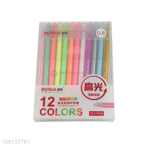 Popular products 12colors gel pens for school and office