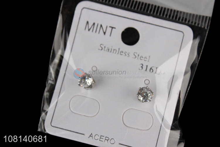 Best price silver delicate women jewelry ear studs earrings