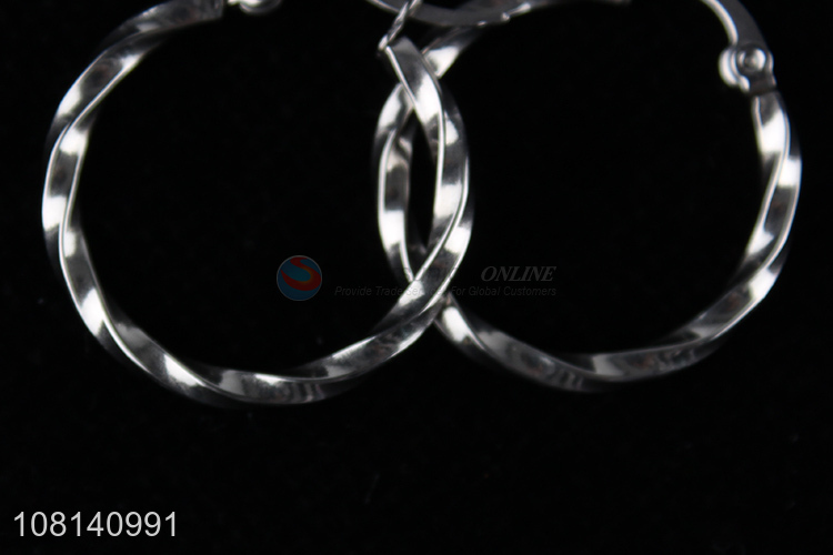 Wholesale from china stainless steel decorative circle earrings
