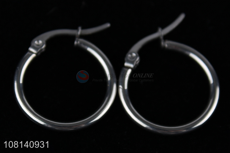 Cool design stainless steel hoop earrings ear studs
