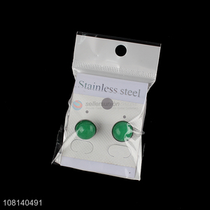 Hot products round stainless steel ear studs earrings