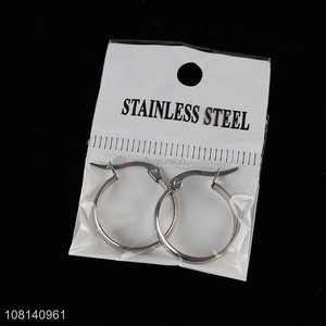 China sourcing stainless steel ladies decorative hoop earrings