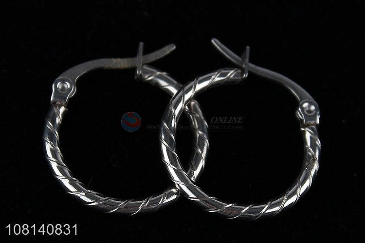 Best selling stainless steel jewelry hoop earrings ear studs