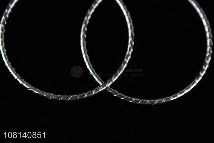 New products silver fashion women jewelry hoop earrings