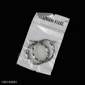 Wholesale from china stainless steel decorative circle earrings