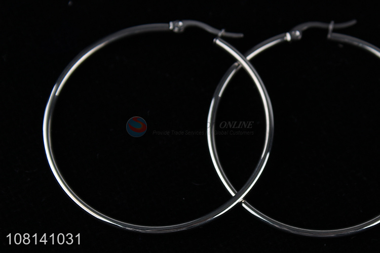 Good price stainless steel large circle hoop earrings for jewelry