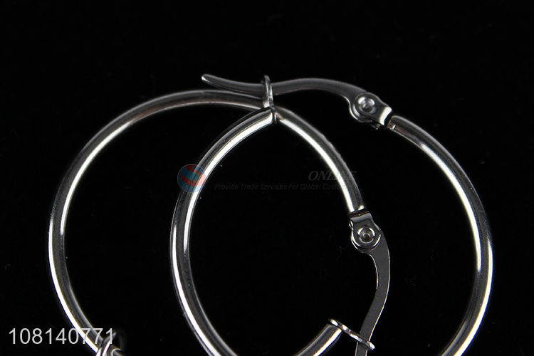 Best sale silver large circle earrings for women jewelry