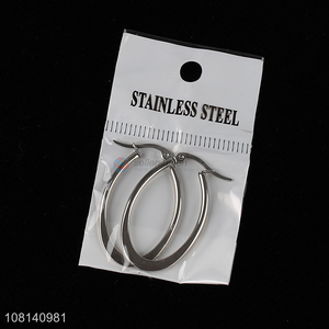Hot items stainless steel silver hoop earrings for jewelry