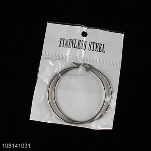 Good price stainless steel large circle hoop earrings for jewelry