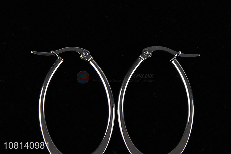 Hot items stainless steel silver hoop earrings for jewelry