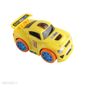 Yiwu factory plastic toy car yellow model car